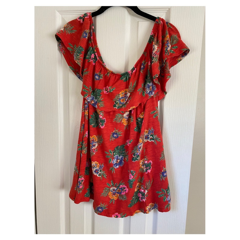 Off the shoulder floral print top
